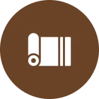 Textile roll symbol on dark background