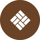 Geometric design on brown circular background